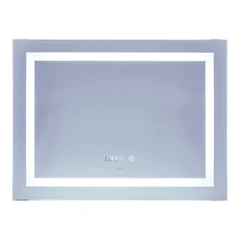 Зеркало Mixxus Warm MR02-80x60 (часы, LED-подсветка, антизапотевание) (MI6004)