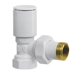 Кран для сушарки рушників кутовий Koer KR.531-2.White - 1/2" (KR4713)