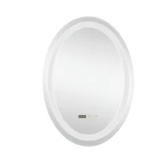 Зеркало Mixxus Plain MV02-50x70 (часы, LED-подсветка, антизапотевка) (MI6010)