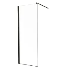 Душевая перегородка Mixxus Premium FLAT SP02-140x200-TR Black Walk-In прозрачное стекло 8мм (MI6858)