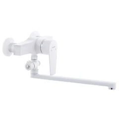 Смеситель для ванны Plamix Oscar-006 White (без шланга и лейки) (PM0559)