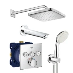 Душова система прихованого монтажу з термостатом Grohe Grohtherm SmartControl New Tempesta 250 (UA26415SC2)