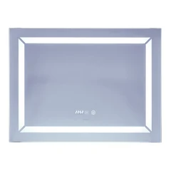 Зеркало Mixxus Light MR01-80x60 (часы, LED-подсветка, антизапотевание) (MI5998)