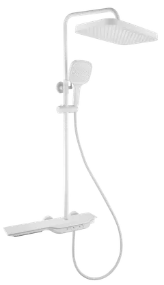 Душевая колонна с термостатическим  смесителем Mixxus Premium SPACE-009-J White, 3 режима (MI6543)