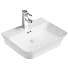 Умывальник накладной керамический Mixxus Premium Bevel-0201 с переливом 485x410x125mm (MP6480)