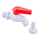 Пивной кран PVC (White+red) Plamix PVI-1/2" (PM0631)